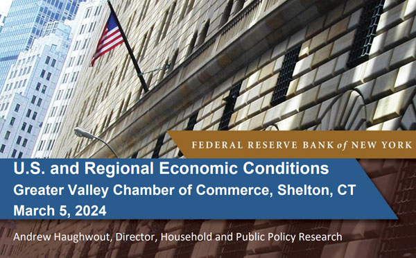 Cover of presentation to Chamber of Commerce in Fairfield County