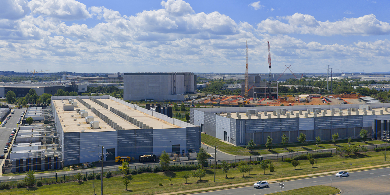 exterior aerial view of multi-level data center exterior aerial view of multi-level data center
